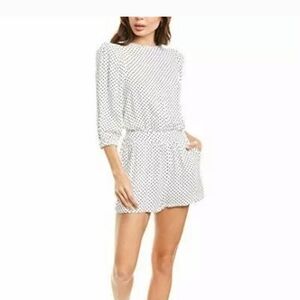 White and Black Polka Dot Romper